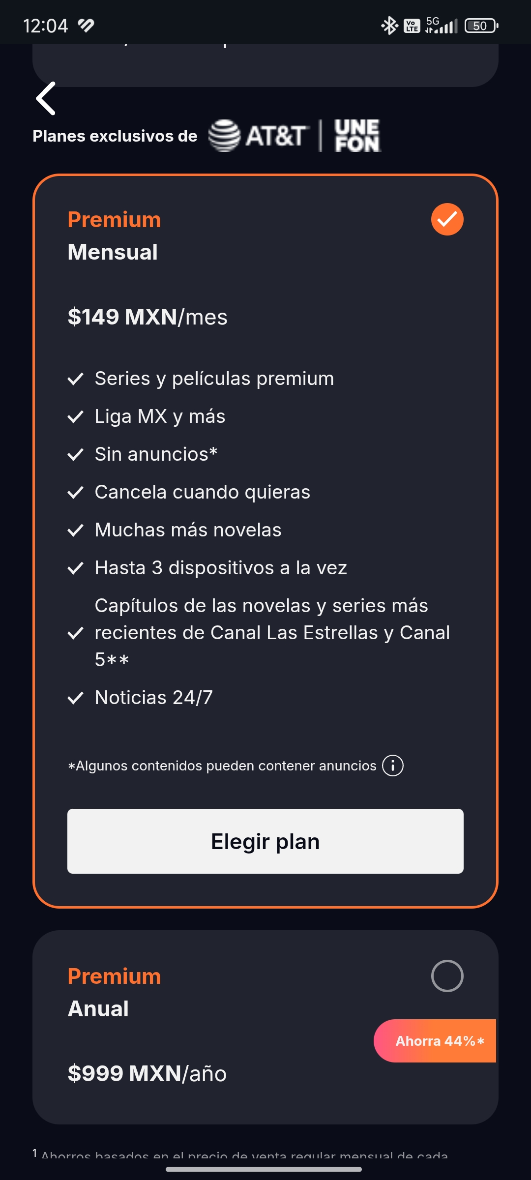 suscripción